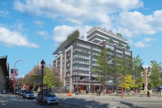 圖：Beedie集團提出在卑詩省溫哥華唐人街奇化街105號地段的新發展計劃。（溫哥華市府） 