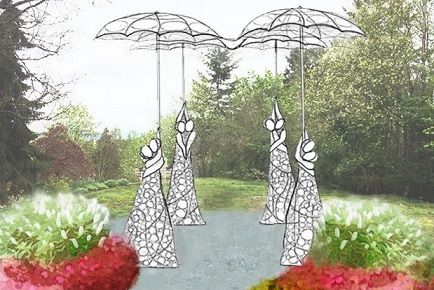　　溫哥華公園局安置在女皇公園的愛情鎖雕塑9月7日舉行揭幕儀式，未來情侶吊掛的愛情鎖也將成為雕塑的一部份。（溫哥華公園局）